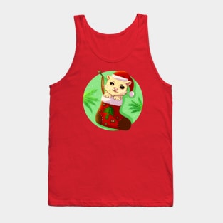 Cat Christmas Socks Tank Top